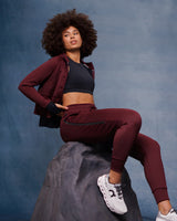 Train Mid-Rise Jogger | Plum Wine