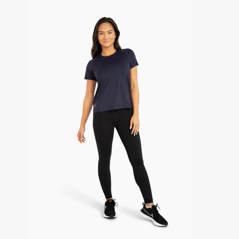 Women's Bonded Tech Tee | French Navy